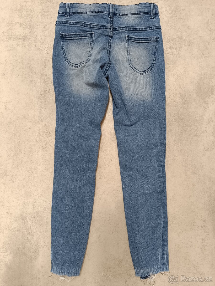 Džíny s dírami, vel. 140, PEPCO - 2