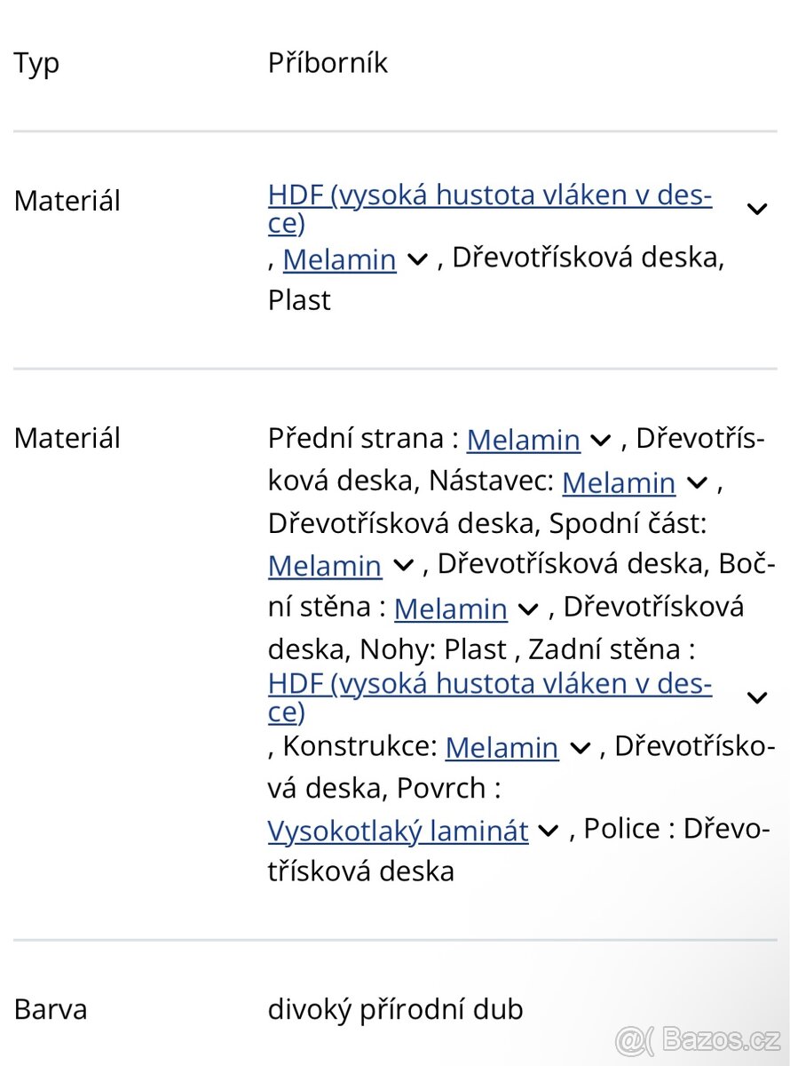 JENSLEV komoda/příborník JYSK - 2