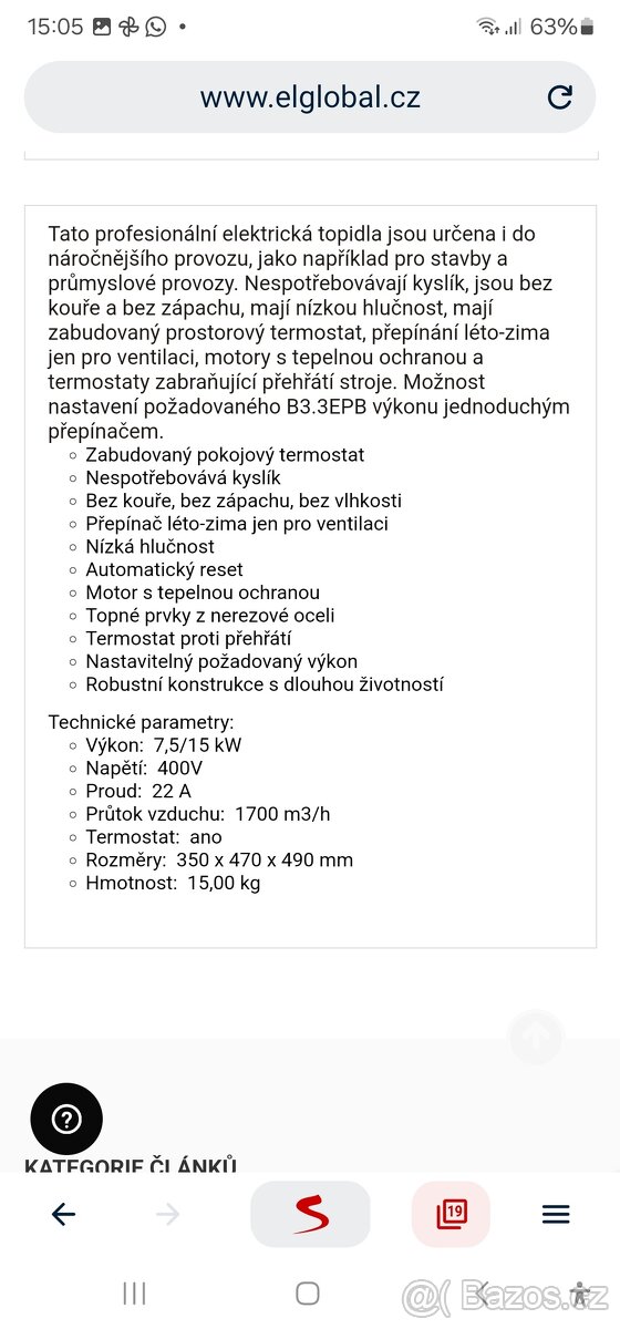 Topidlo stavební - 2