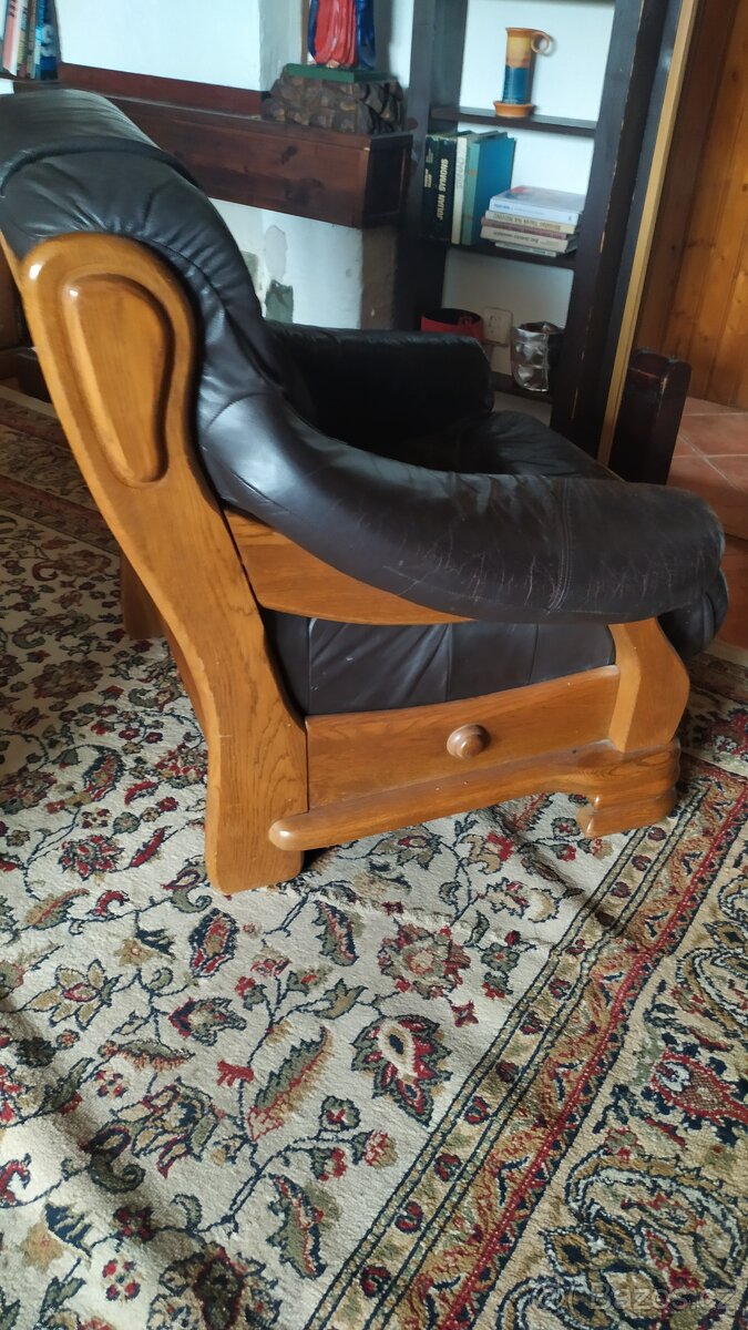 Rustikální kožená souprava - 2