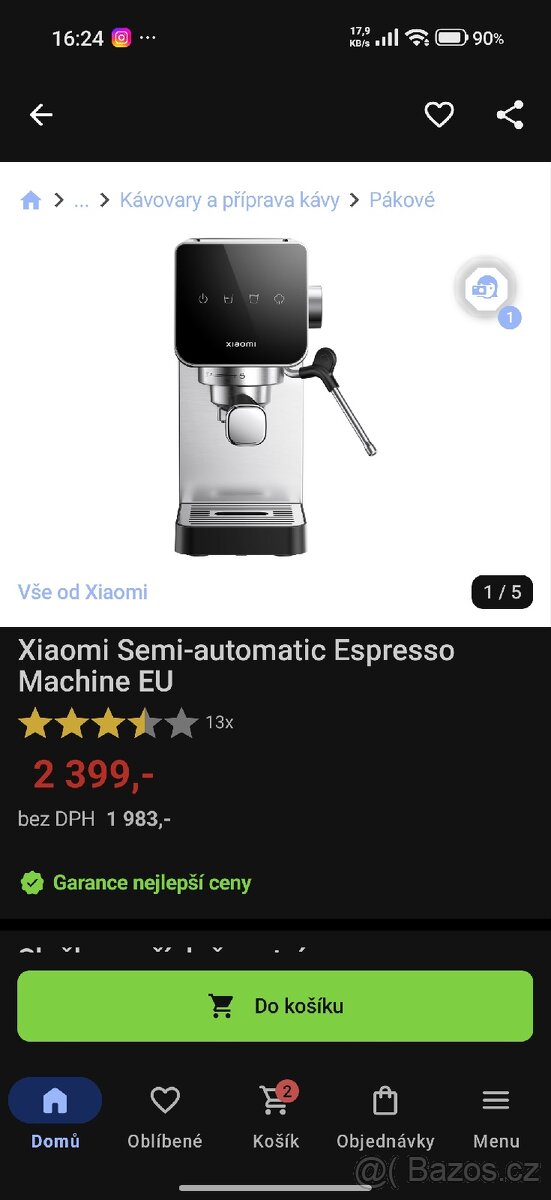 Kávovar Xiaomi - 2