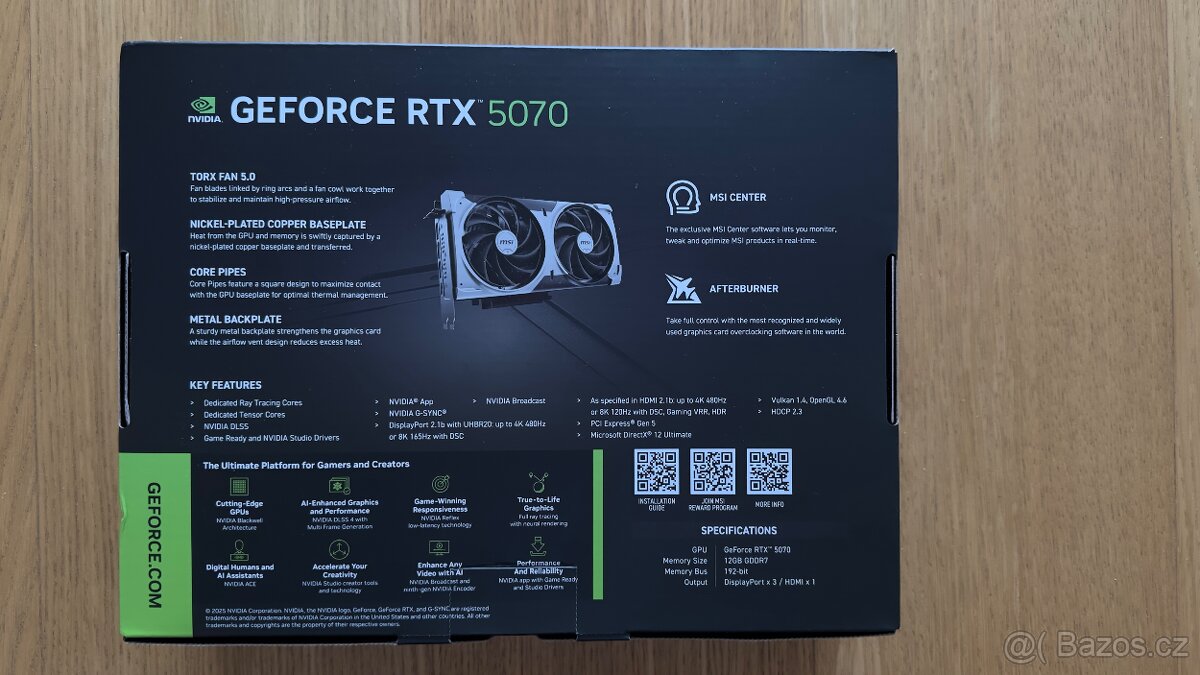 ÚPLNĚ NOVY MSI GeForce RTX 5070 12G VENTUS 2X OC - 2