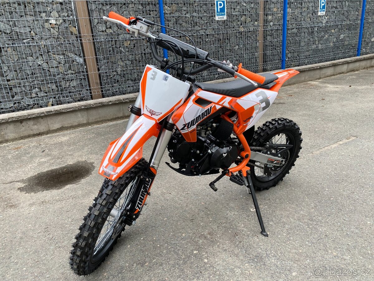 Pitbike Zuumav S3 125cc 14/12 (poloautomat) - oranžová