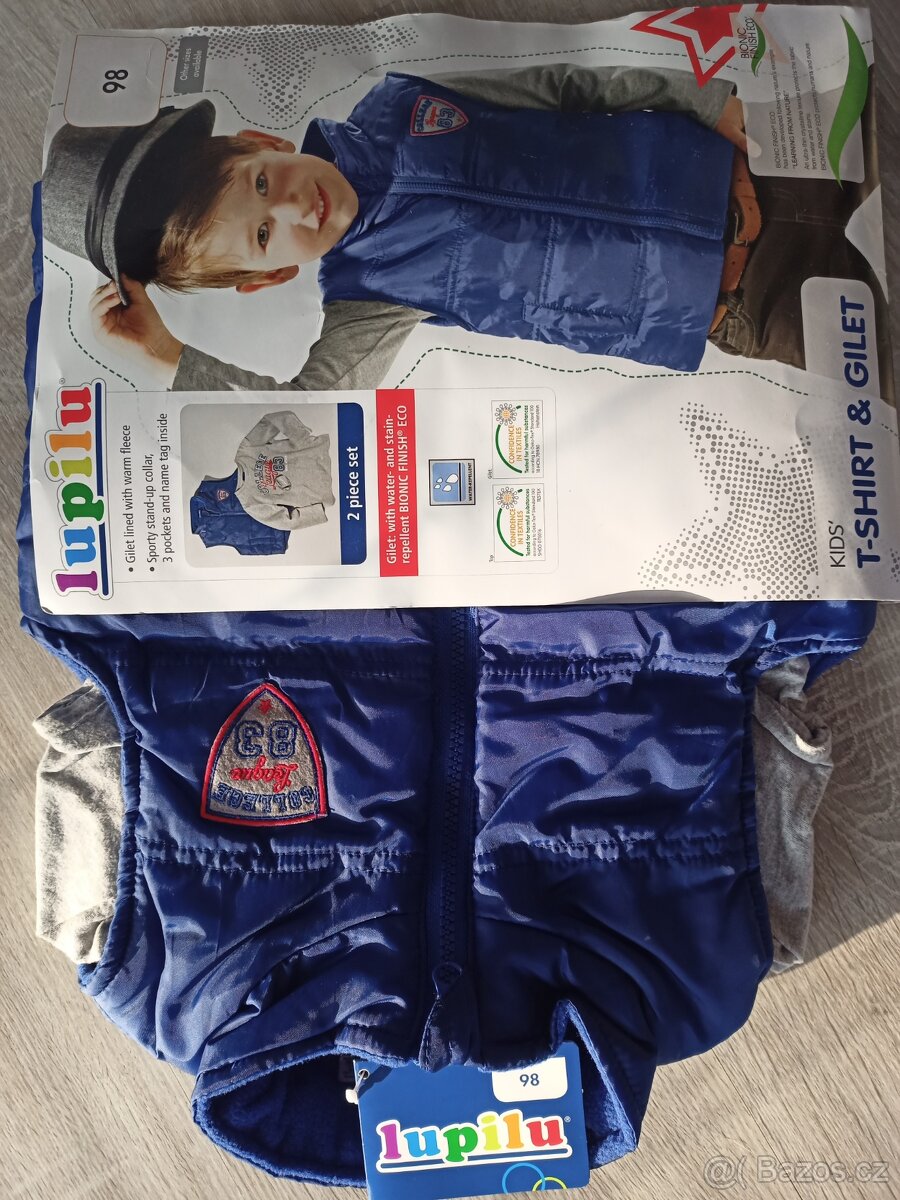 Chlapeckáá vesta s tričkem v.98 - 2