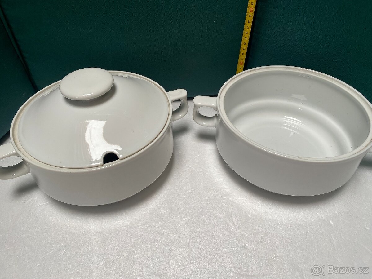 Polévkové mísy 2,6 l – sada 2 ks, 1x s víčkem - 2