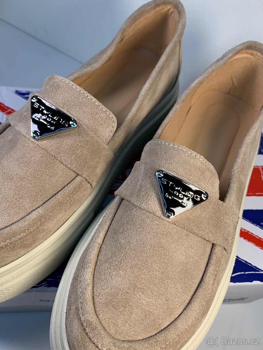 Dámské Loafers/ Mokasíny Kůže Nove - 2