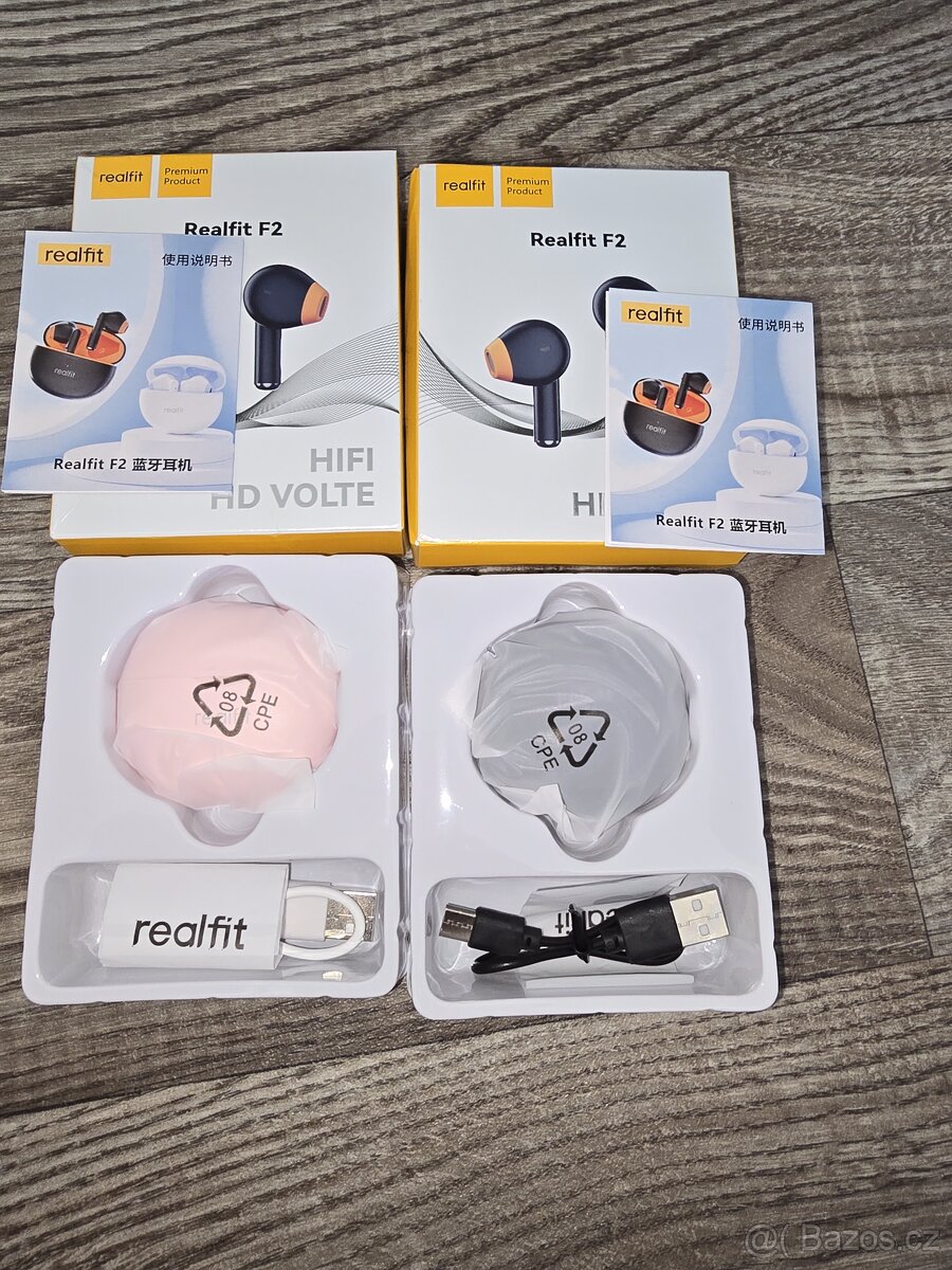 Bezdrátová sluchátka do uší Real-fit F2 - True Wireless TWS - 2
