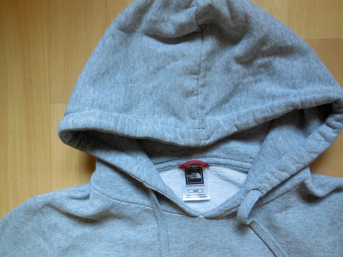 dámská The North Face sv.šedá mikina,kapuce nápis 40/M - 2
