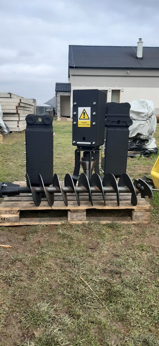 Kuželová štípačka půdní vrták míchačka na minibagr - 2