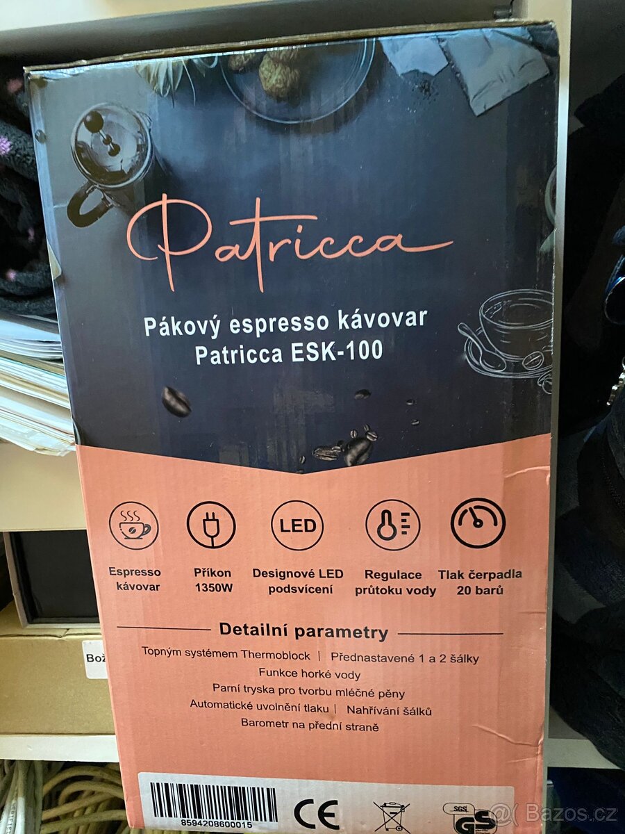 Pákový espresso kávovar Patricca Lacrema - 2