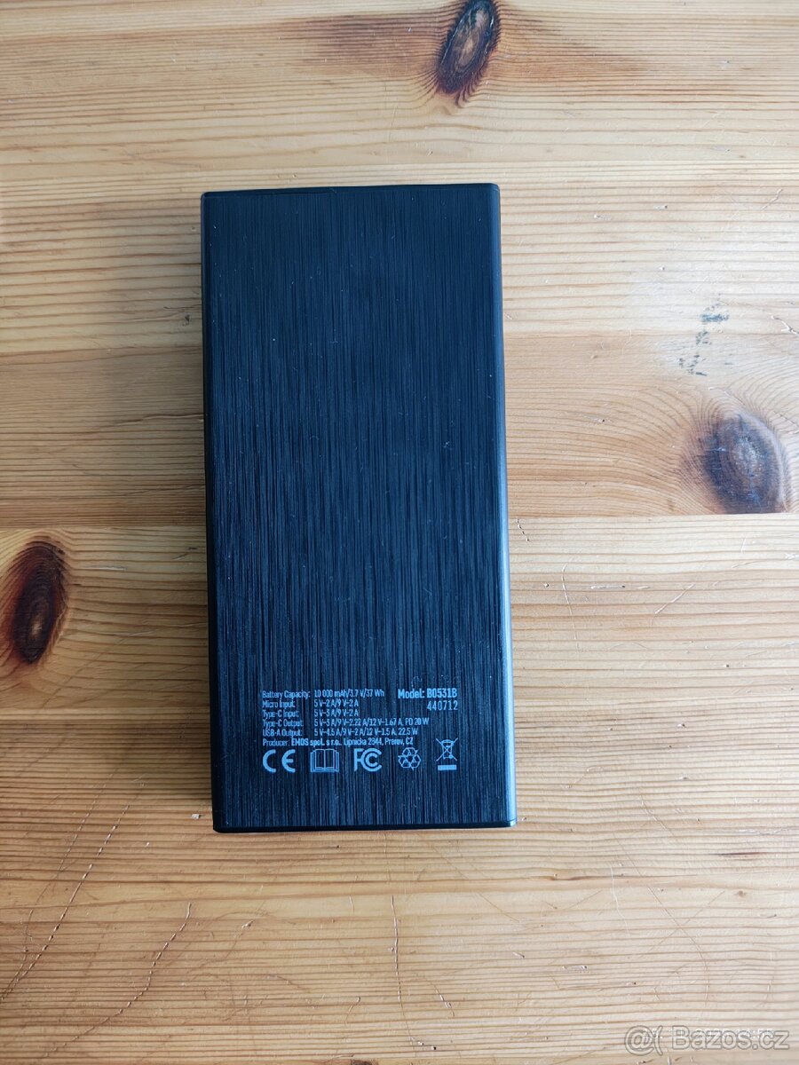 powerbanka Emos 10 000 mAh, rychlonabíjecí 22,5 W - 2