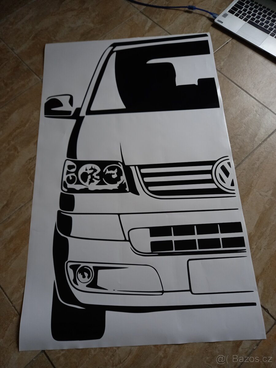 Samolepka vw transporter na bytové dveře - 2