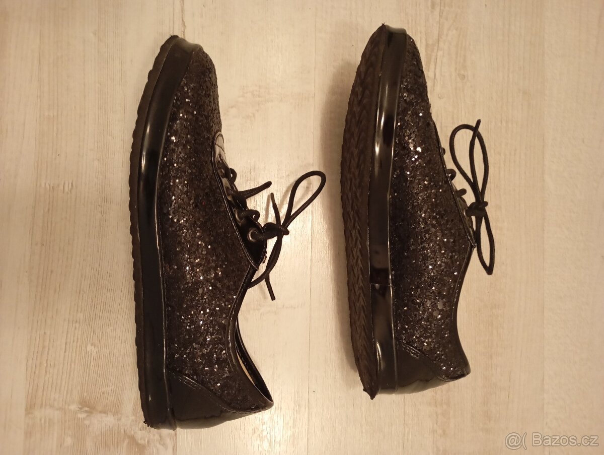 Flitrové polobotky střevíce vel. 37 - 2