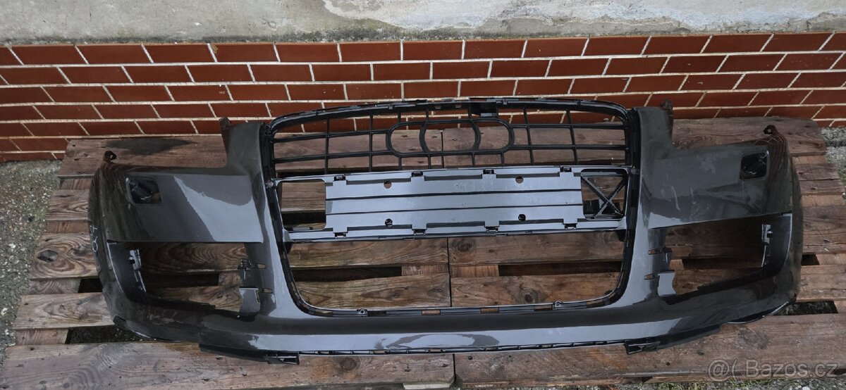 Audi Q7, přední nárazník, 07-11, šedá - 2