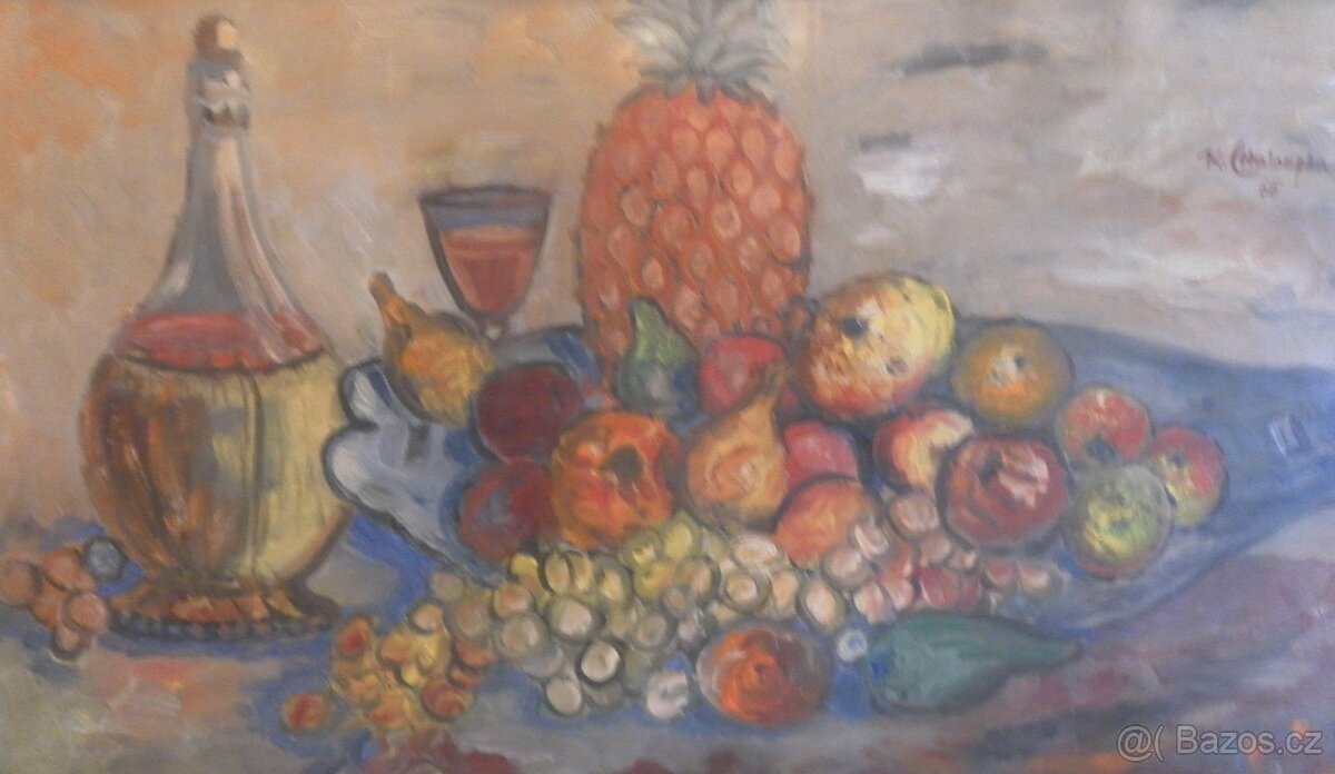 Zátiší s ovocem a mísou. - 2