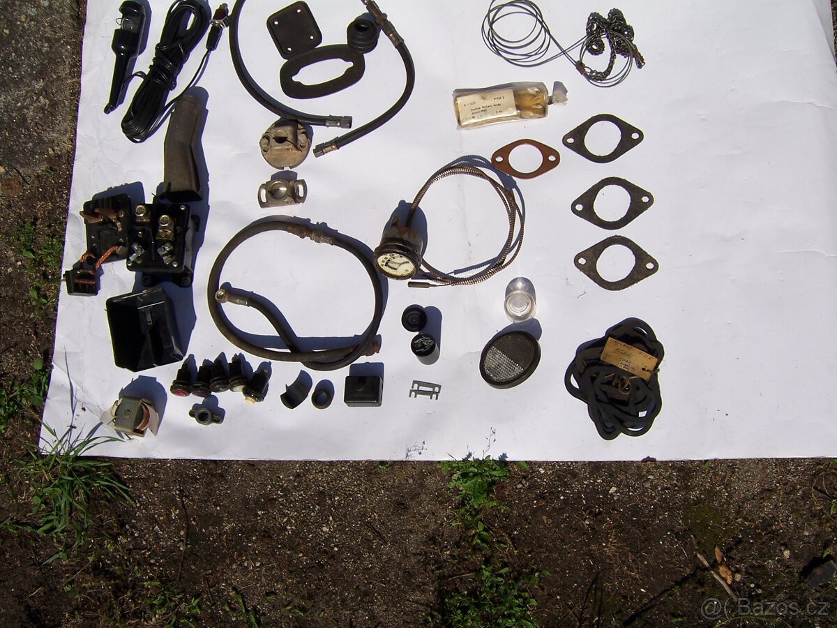 tlačítko starteru, plnič pneumatik - odluč. oleje na PV3S - 2