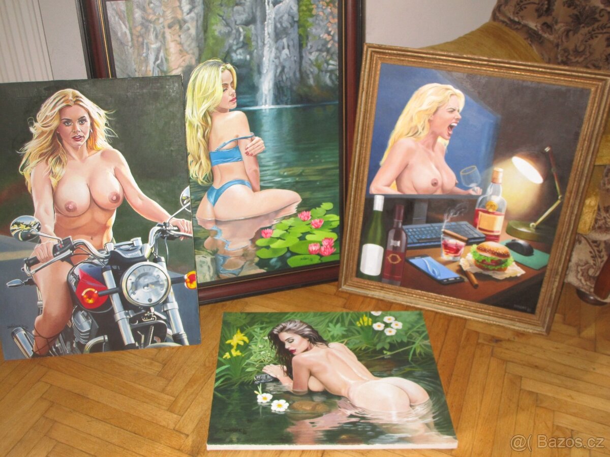 akty-olejomalba-ruční malba - 2