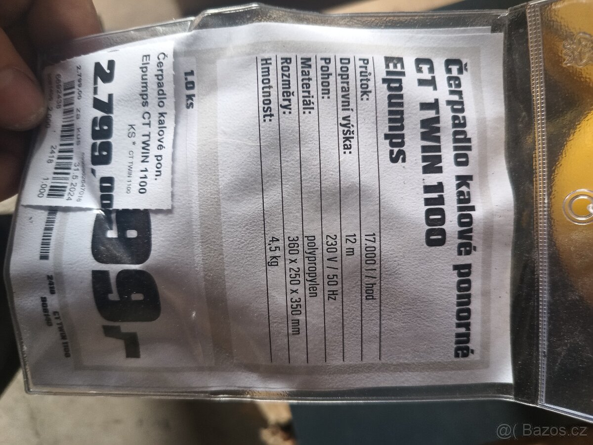 Elpumps Kalové ponorné čerpadlo CT TWIN 1100 - 2