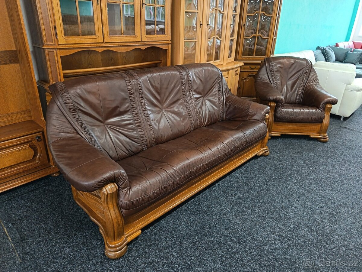 Sedací souprava 3 + 2 + 1 - kůže - 2