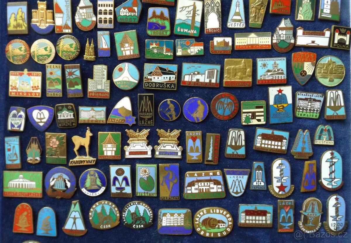 odznaky - heraldika, erby, hrady, zámky, ZOO, jeskyně, lázně - 2