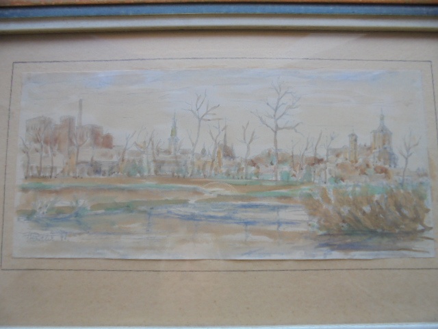 OBRAZ-SVATOPLUK HAVRLÍK-POHLED NA PARDUBICE - 2