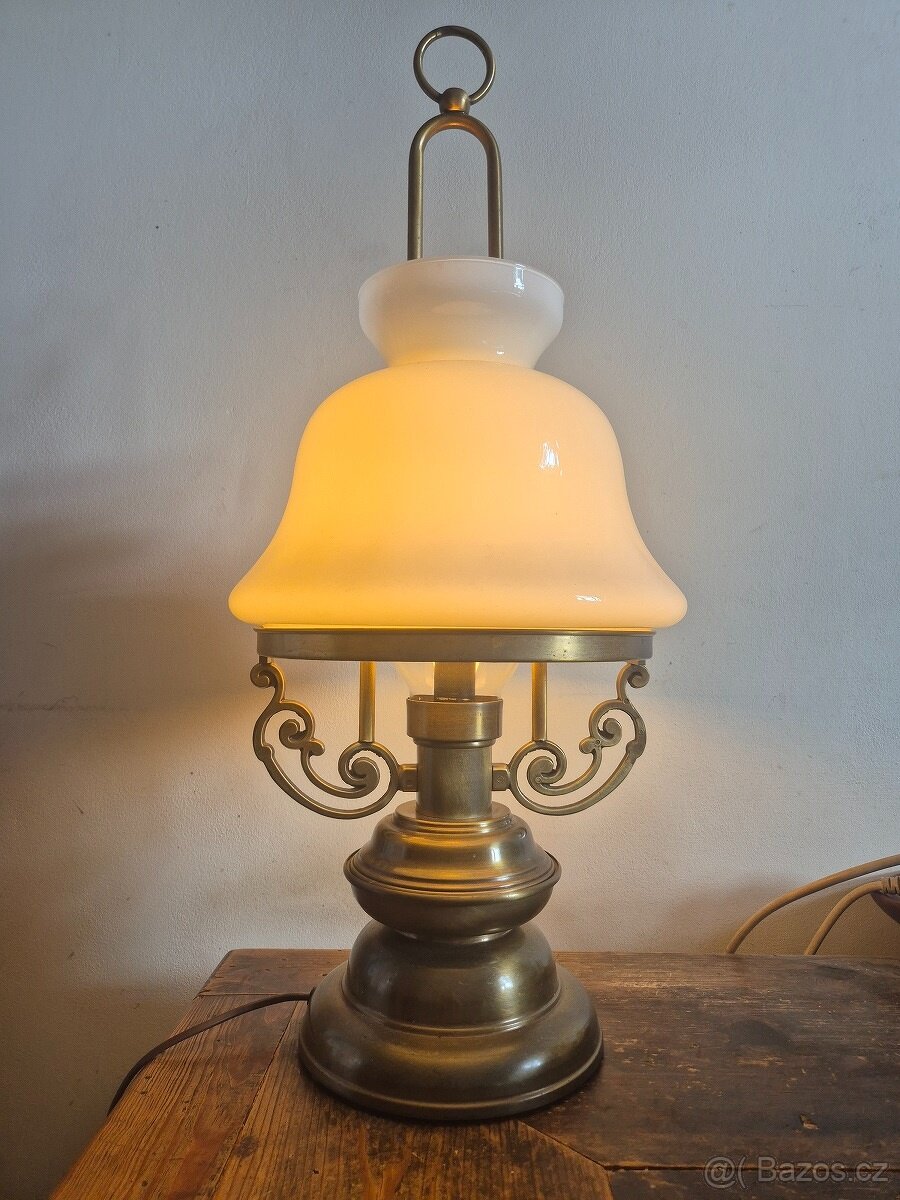 Velká stolní lampa ve stylu petrolejky - funkční - 2