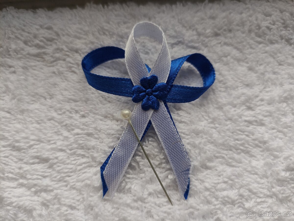 Svatební vývazky modrý - 2