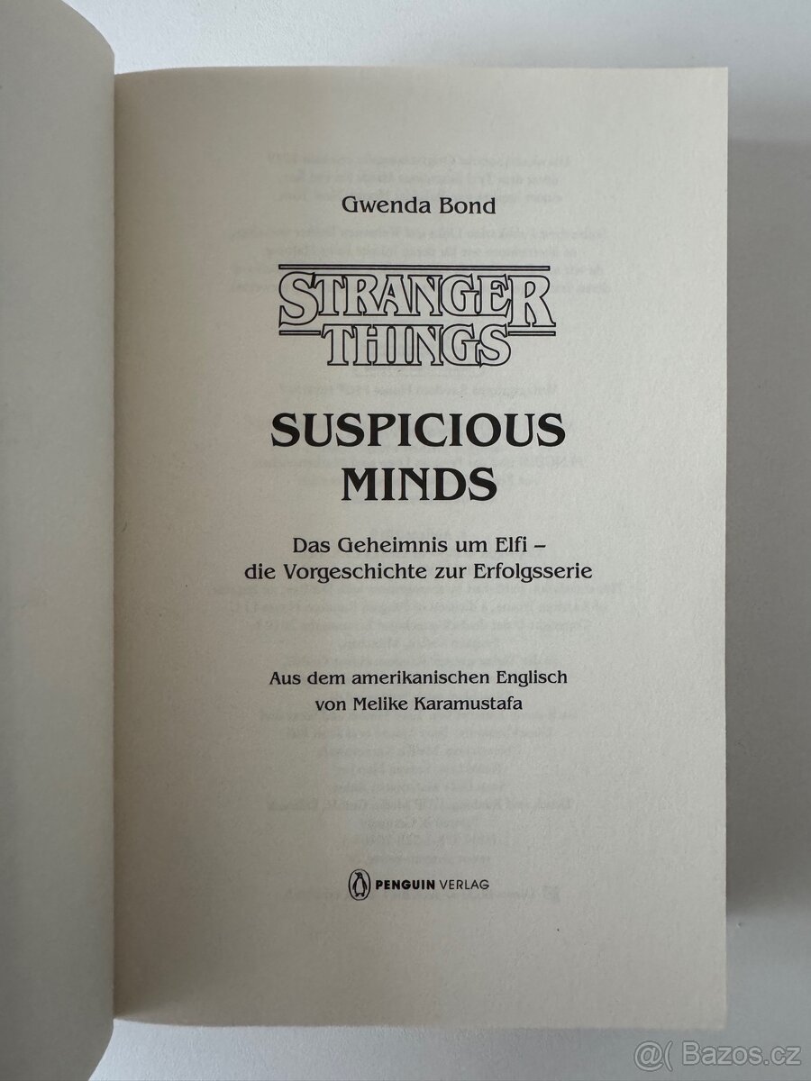 kniha Stranger Things - Suspicious minds - německy - 2