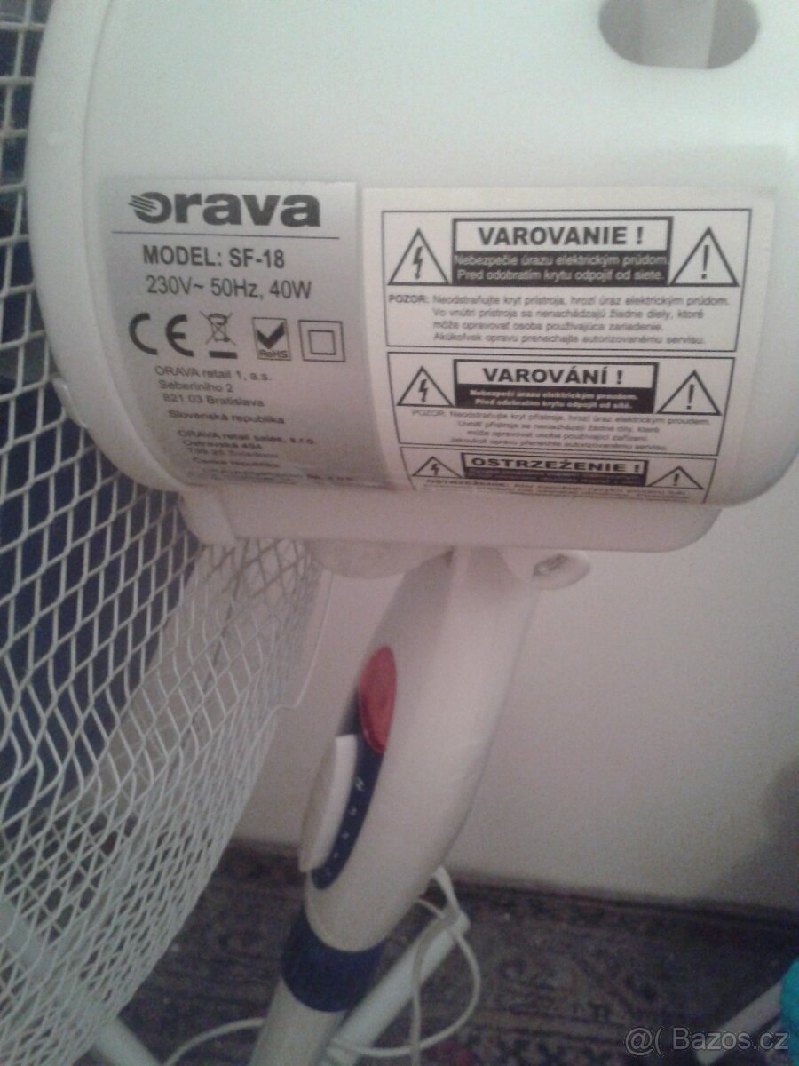 Stojanový ventilátor Orava prodej/výměna - 2