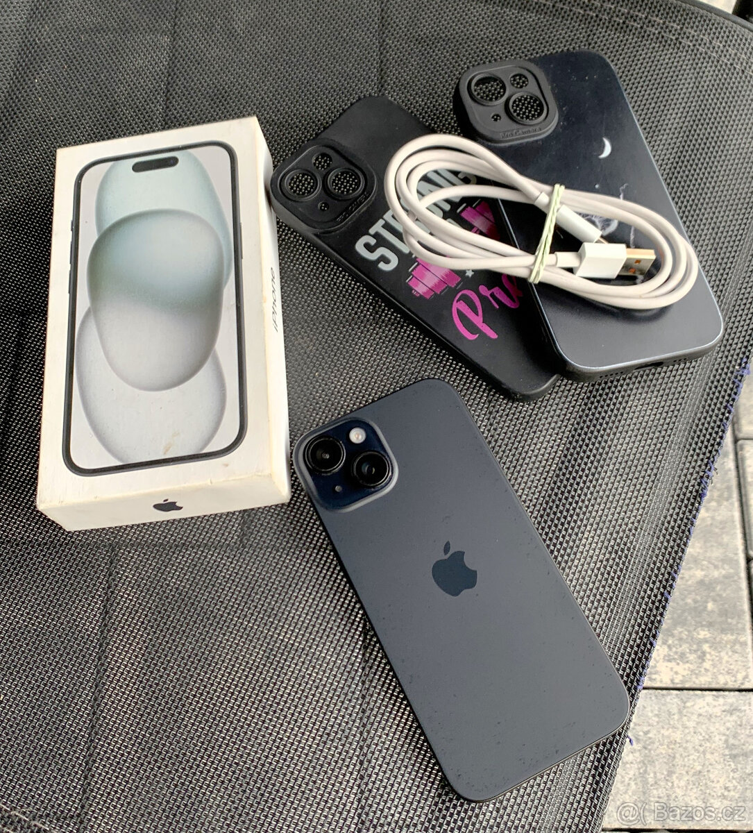 Apple Iphone 15 - 128GB - BLACK - UŽASNÝ IPHONE - 2
