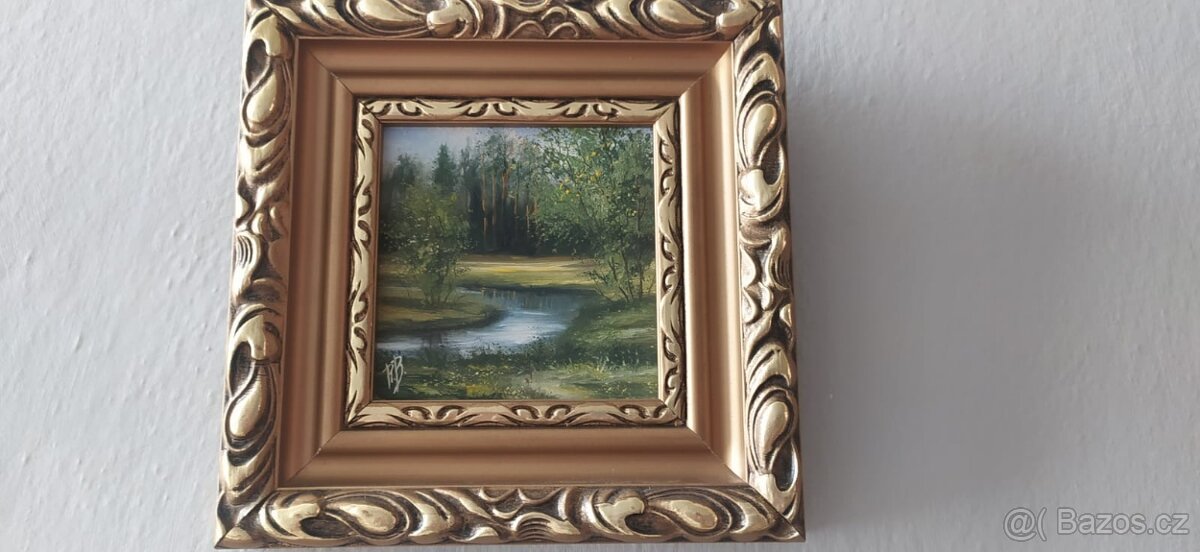 triptych miniatur (3 ks), Roman Bártík, olej - 2