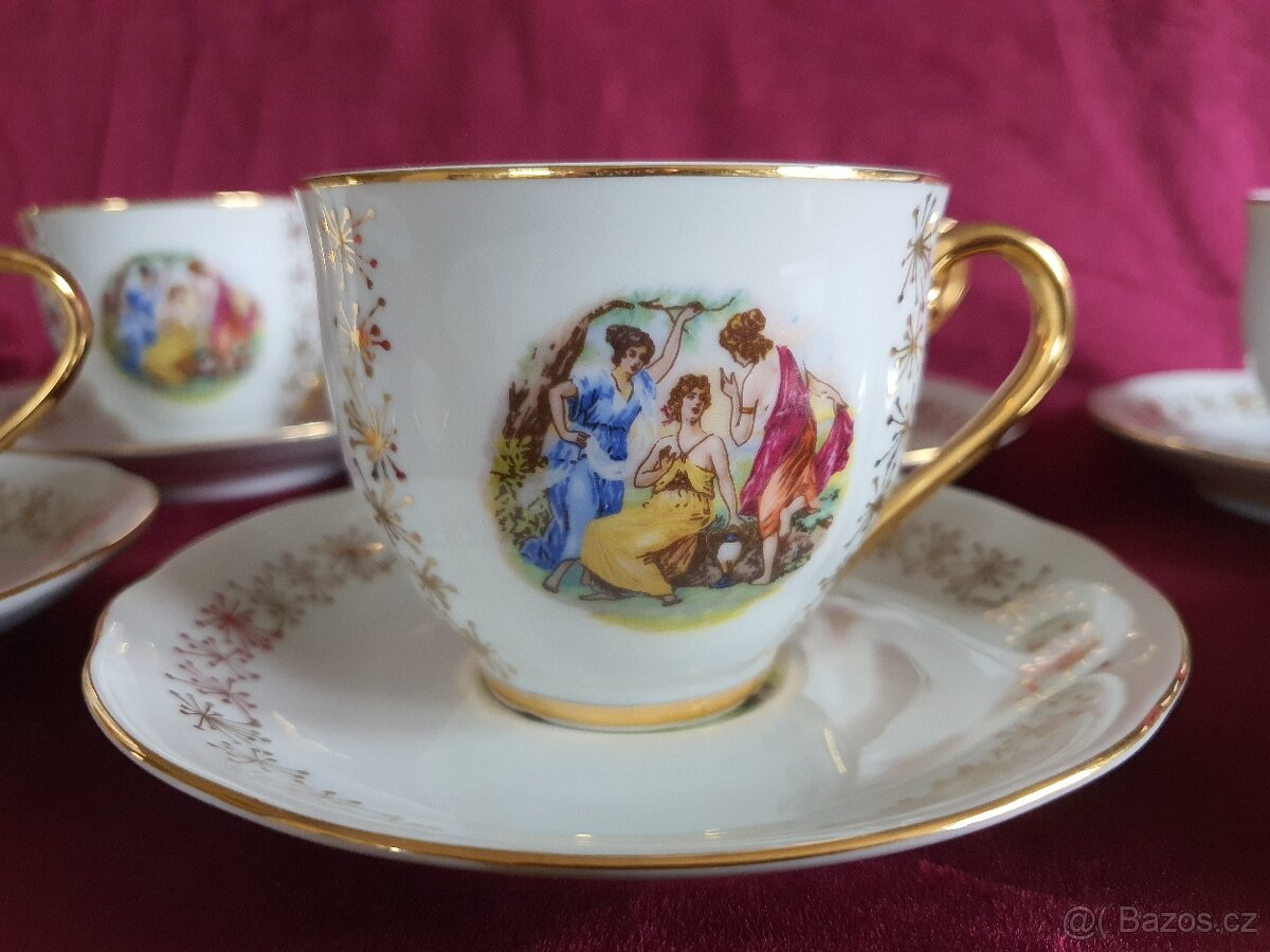 Porcelánová sada 6 šálků s podšálkem - 2