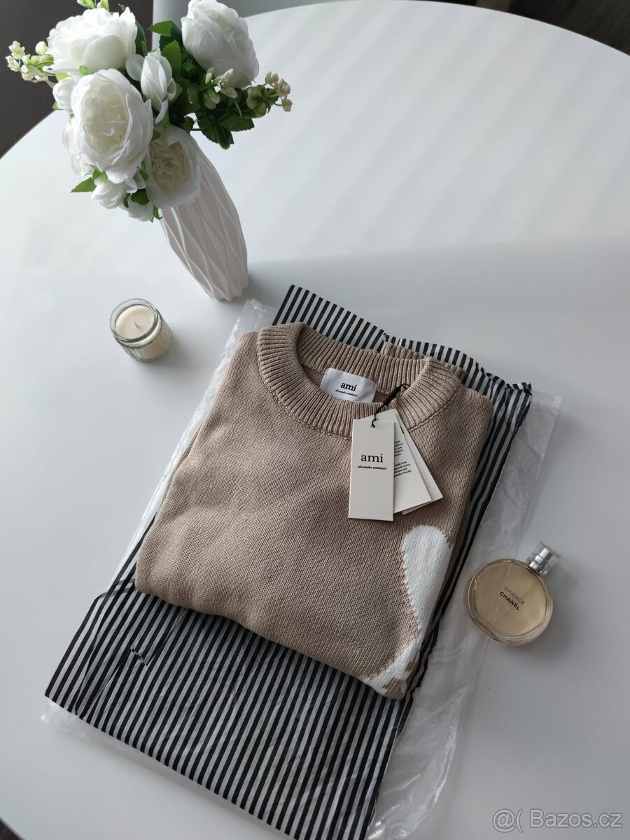 🤍 Ami Paris – Svetr | Béžový | Vel. S 🤍 - 2