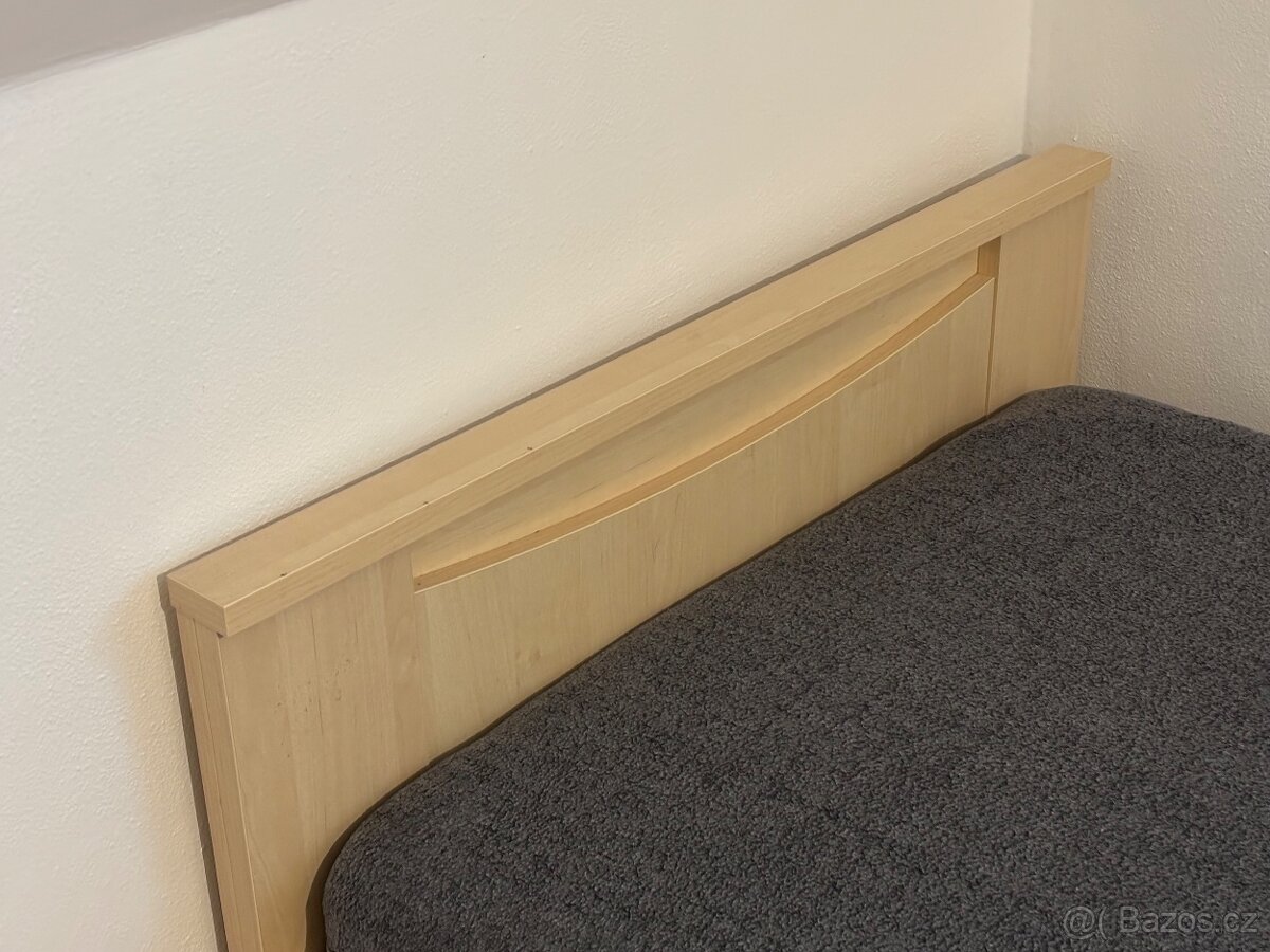 Postel bez roštu a matrace s uložným šuplíkem+ komoda - 2
