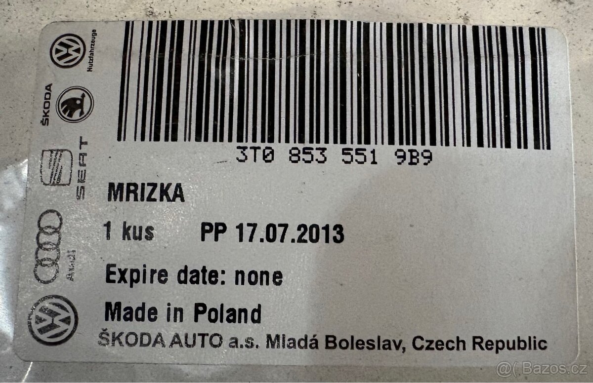 Ozdobná lišta předního nárazníku Škoda Superb 2 - 2