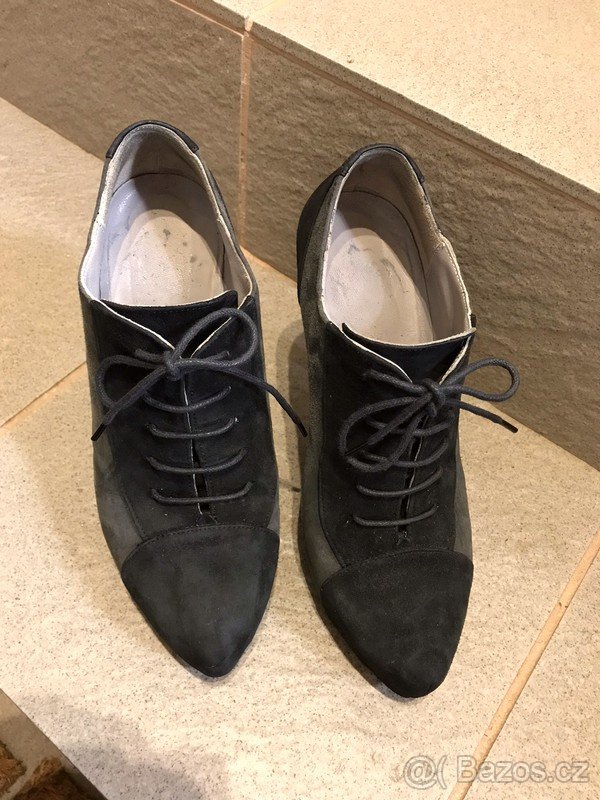 Kožené kotníčkové boty, Vel.38 - 2