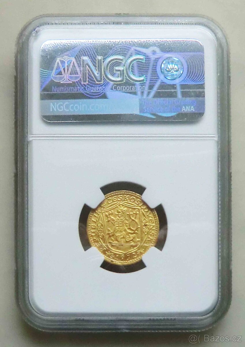 Svatováclavský dukát 1932, certifikace NGC MS 62 - 2