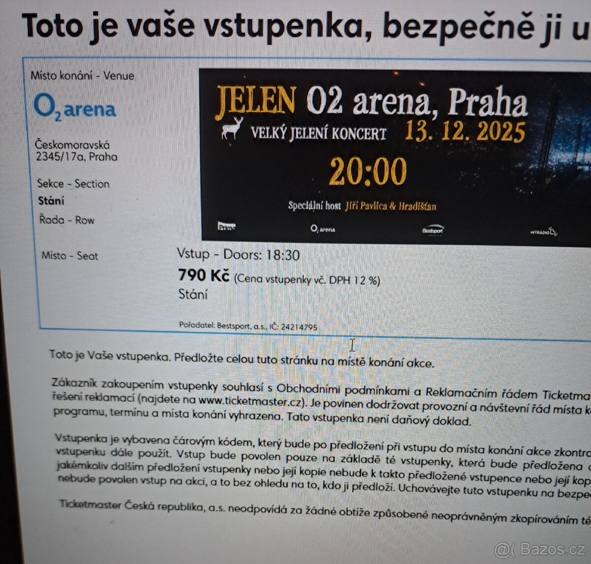 Lístky Jelen a Hradišťan 02 Universum 13.12.2025 - 2