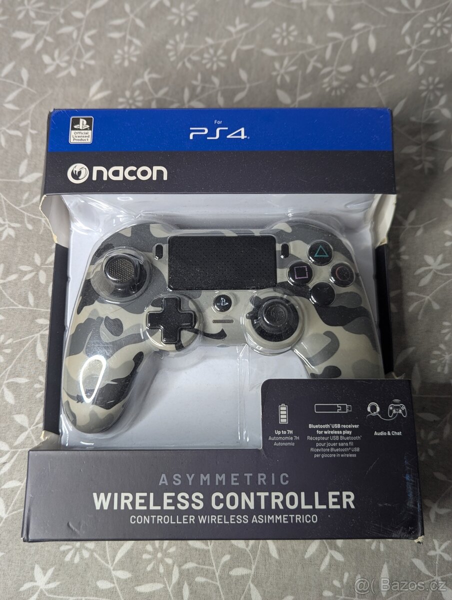 PS4 Nacon Compact ovladač šedá kamufláž Značně použitý - 2