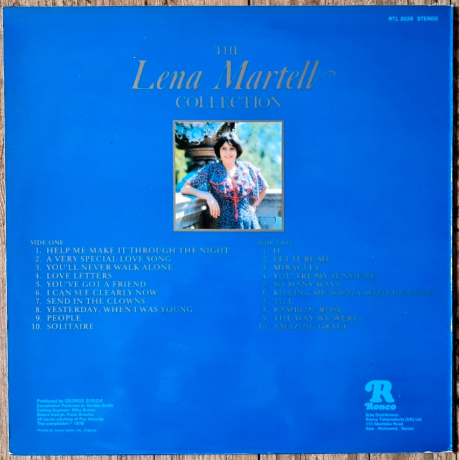 Lena Martell – The Lena Martell Collection 1978 LP, stav VG+ - 2