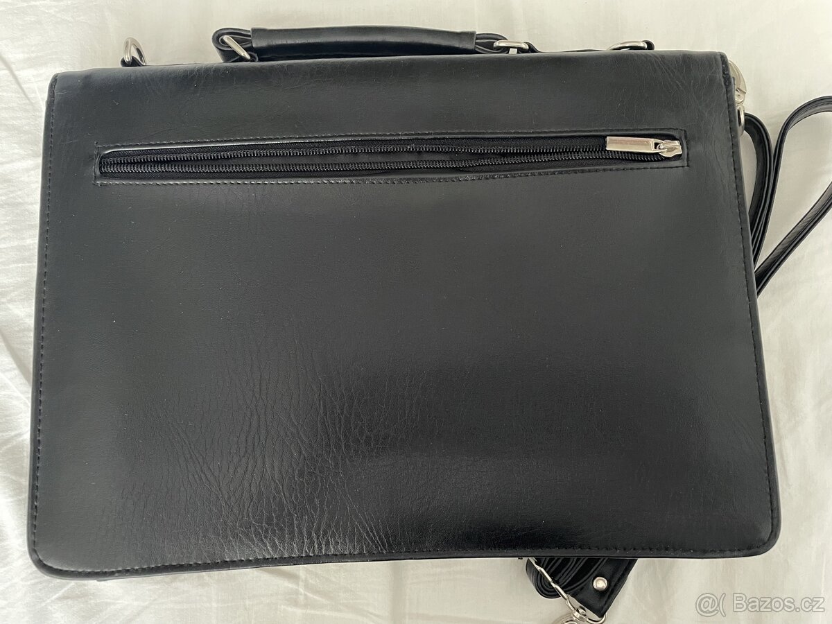 Kožená kabela s 2 kapsami A4 @NOVÁ - 2