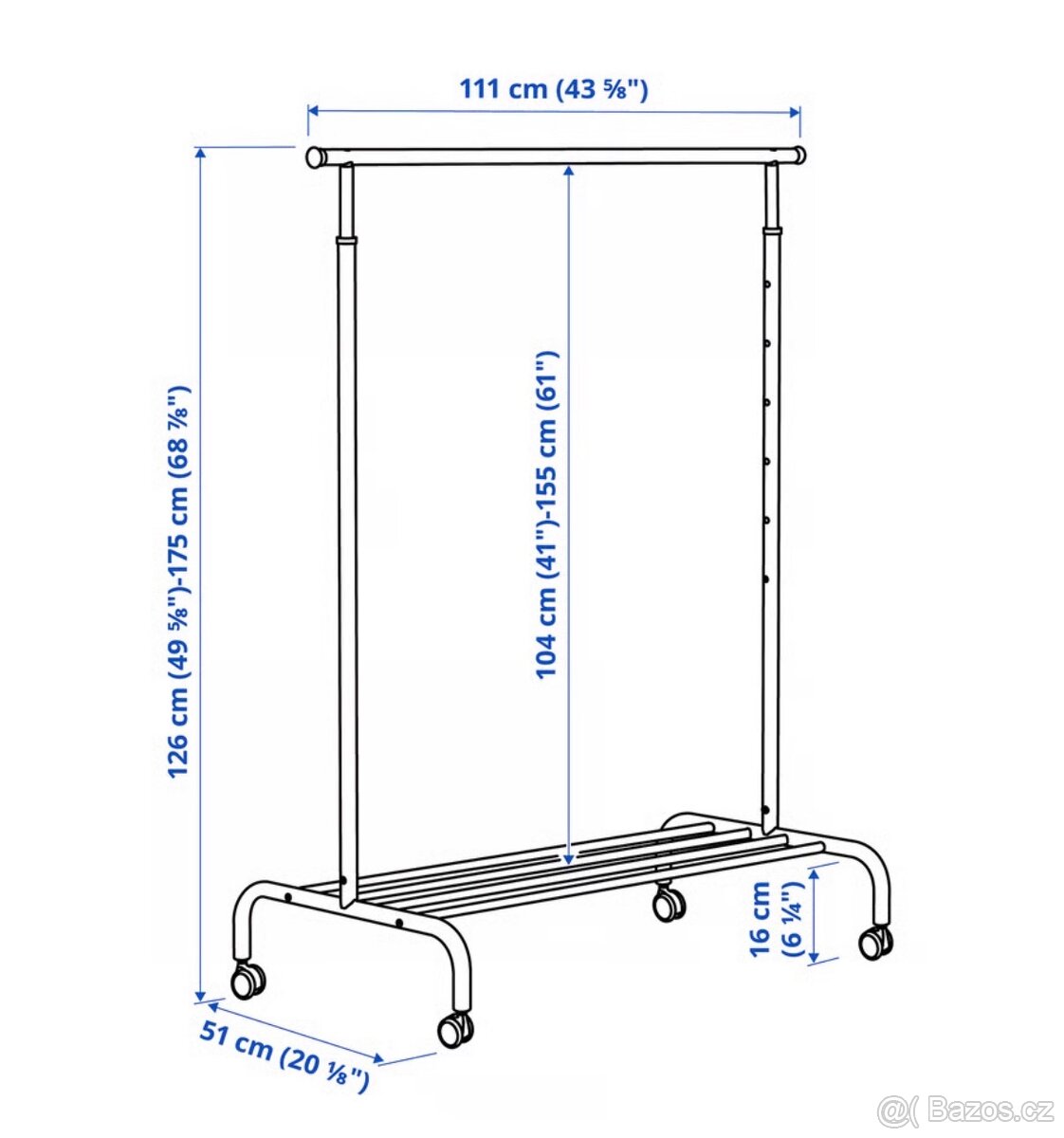 Stojan na oblečení KEA RIGGA - 2