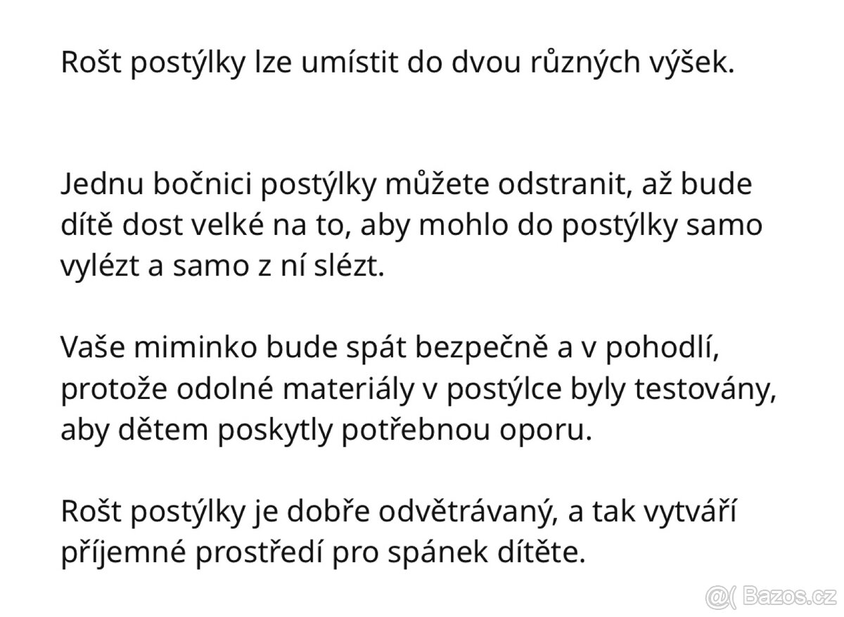 Dětská postýlka 2 kusy - 2