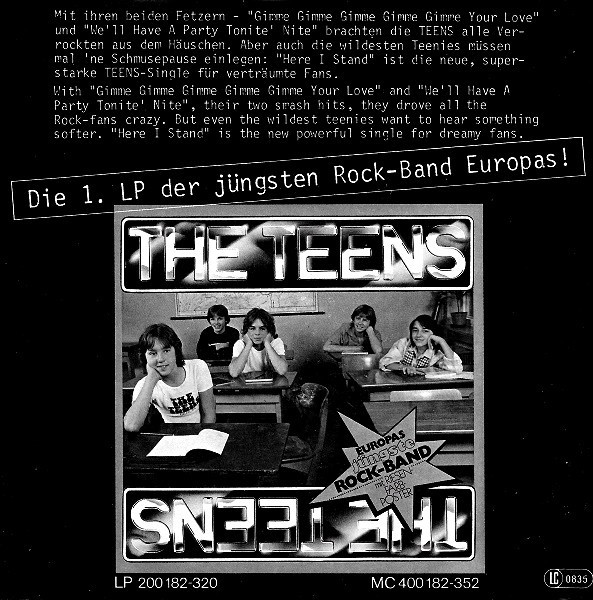 The Teens – Here I Stand (SP) - 2