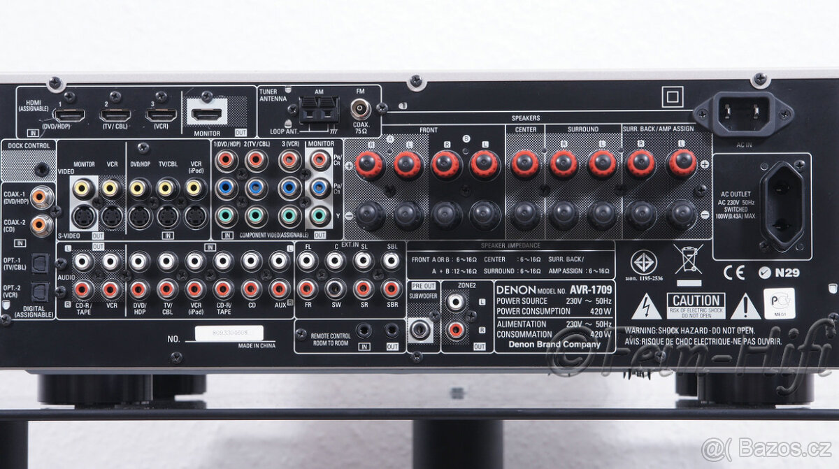 Denon AVR-1709 7.1x115W AV receiver HDMI, náv, kal.mic - 2