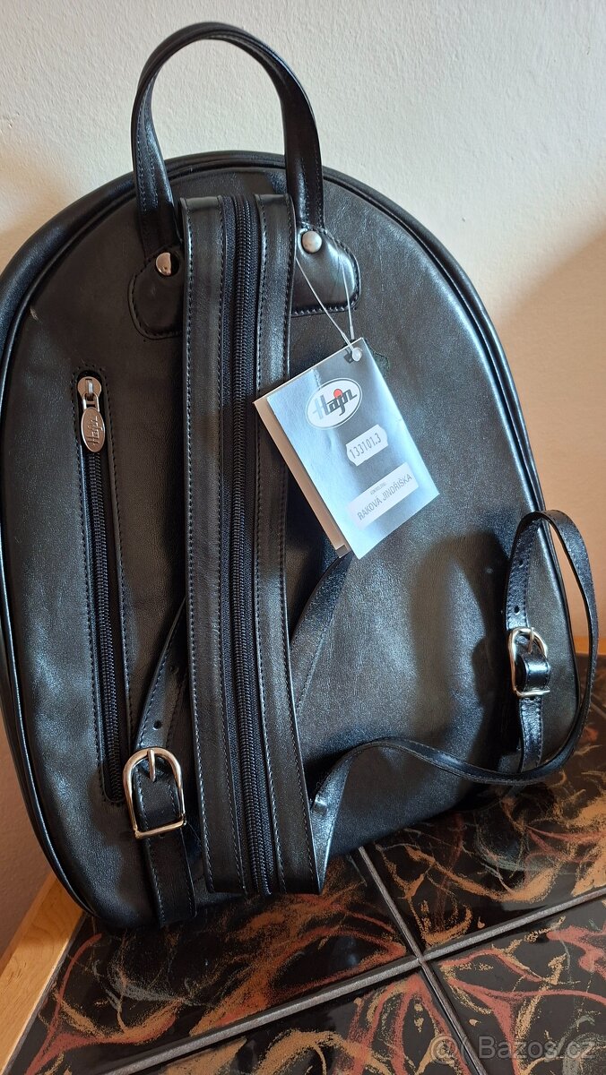Batoh Kožený černý zn.Hajn - 2