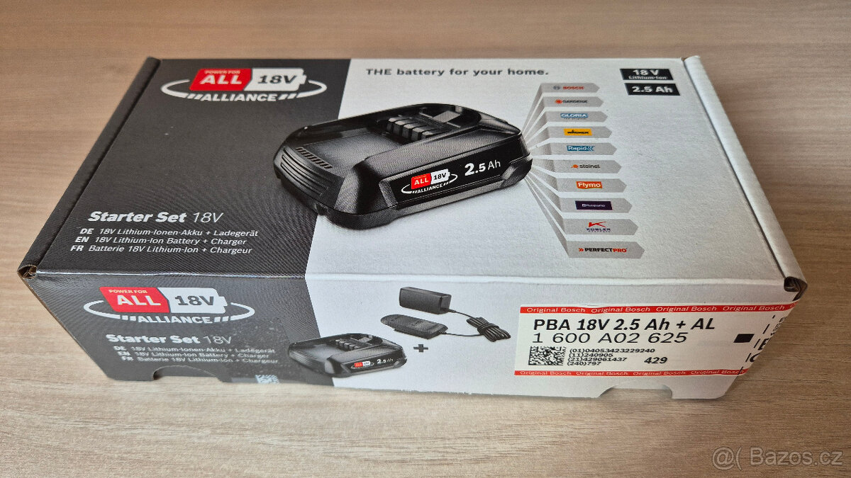 Aku Bosch 18V 2,5Ah (kompatibilní Bosch hobby a zahrada) - 2