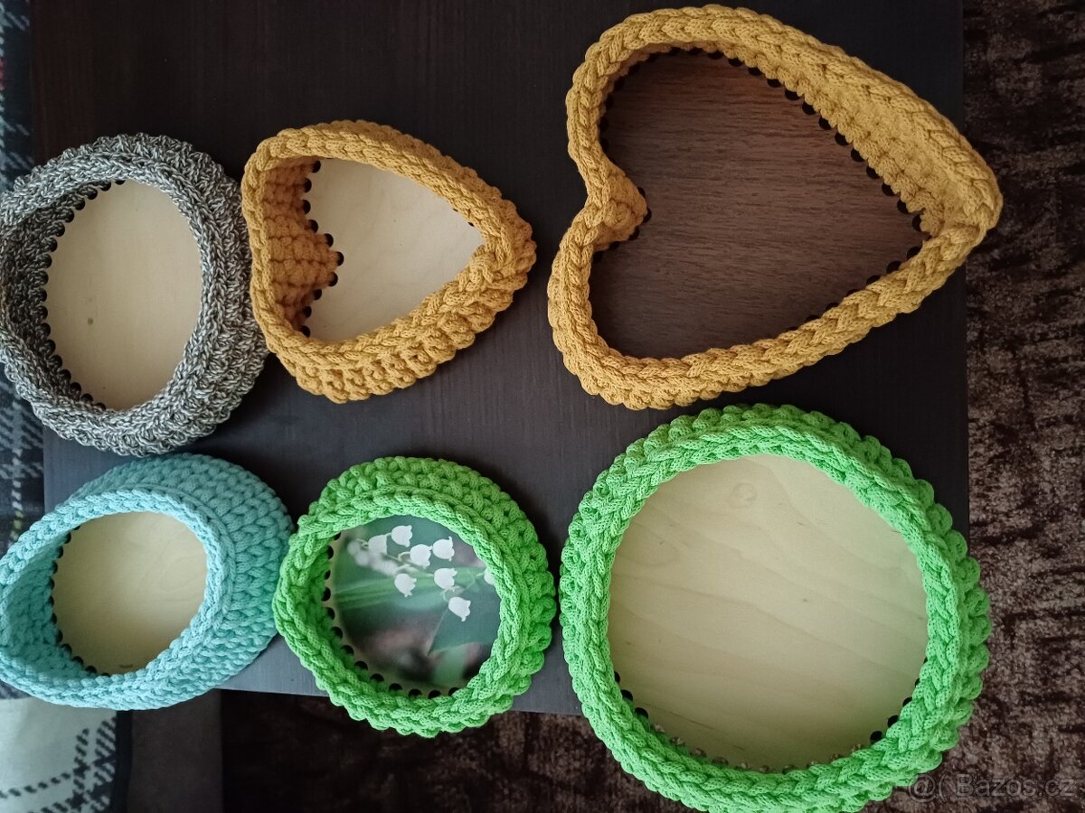 Háčkované košíky - 2
