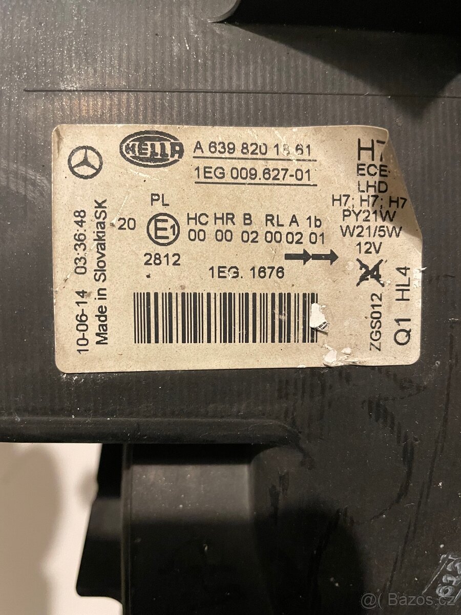 Světlomety Mercedes Benz Vito - 2