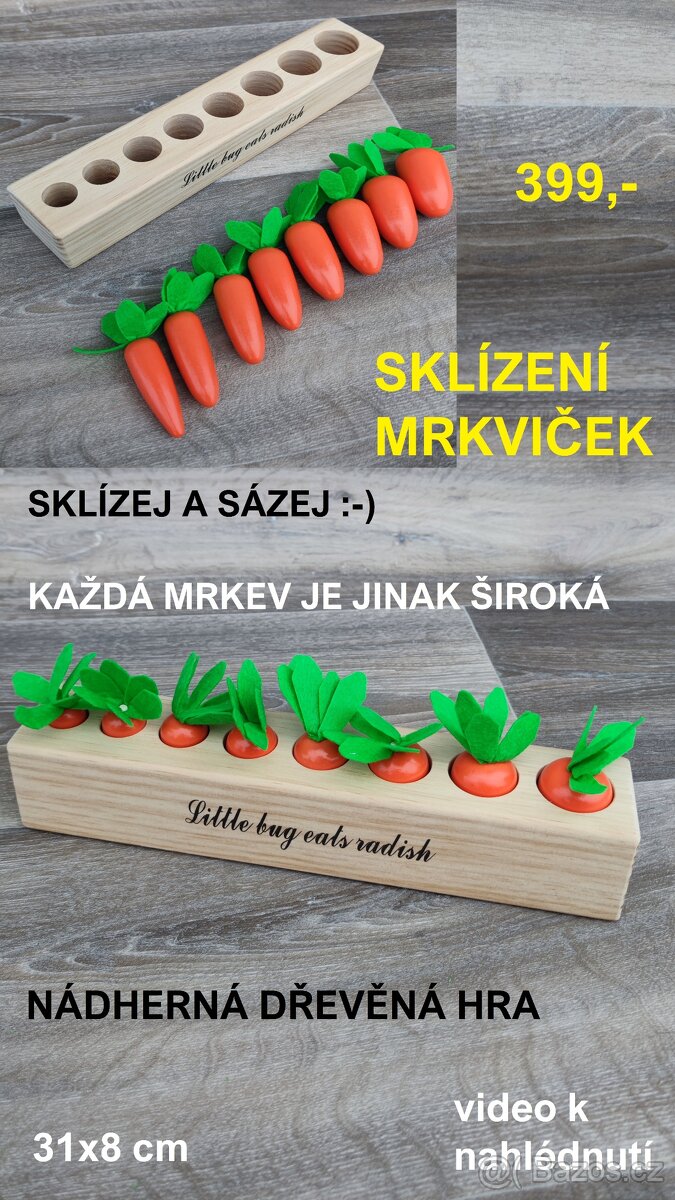 Nové dřevěné montessori hry a hračky - 2